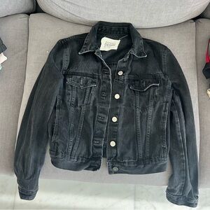 Zara denim jacket, color black, size Small